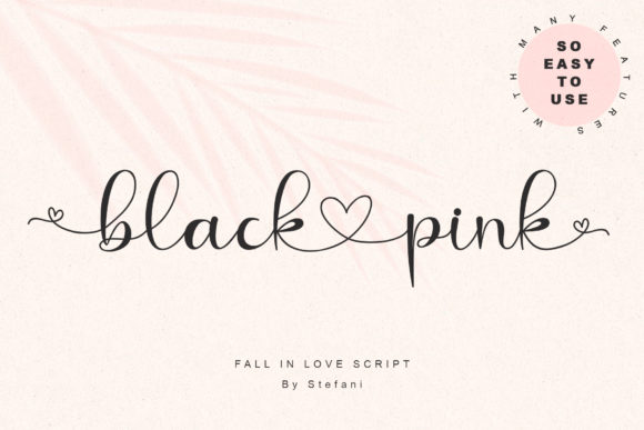 Black Pink Typeface: A Delicate Script Handwritten Font for Romantic Branding