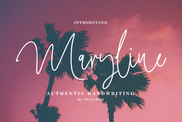 Maryline Font: Elegant Script Handwritten Typeface for Makers