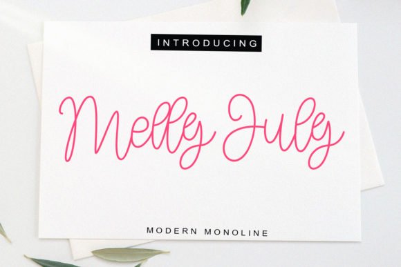 Melly July: A Flowing Handwritten Font for Elegant Craft Projects