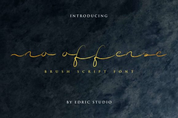 No Offense: The Elegant Script Handwritten Font for Editorial Design