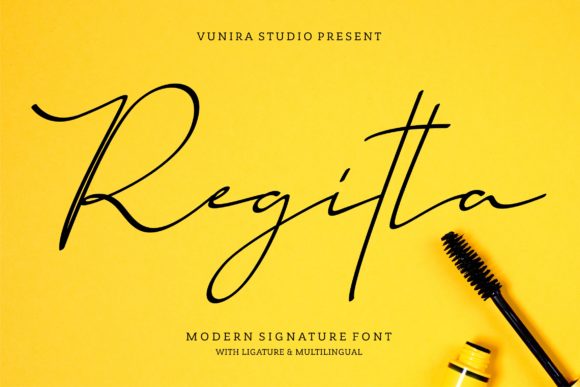 Regitta Script Handwritten Font for Elegant Web Design